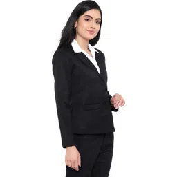 blue ronin Women Solid Single Breasted Casual Blazer-picture-33