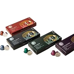 Blue Tokai Coffee Roasters Aluminium Assorted Capsules Combo | Light to Drak Roast | Nespresso Compatible Coffee Pods | 100% Arabica | Speciality Coffee | 40 Pods In Each Pack | Pack Of 4-picture-28