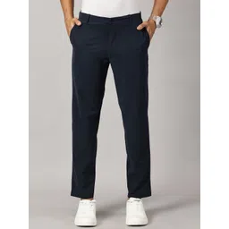 BLUE TYGA Men Comfort Mid-Rise Trousers-image-28