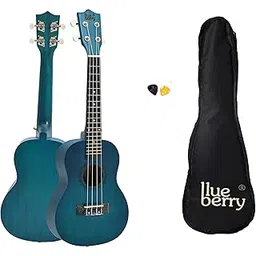 BLUEBERRY UK-10 Blue Concert Ukulele Aquila Nylon String, Premuim Sapele Body, with Bag and 2 Picks -Size 23 Inch-picture-16