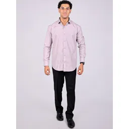 BLUEBIRD Men Comfort Spread Collar Solid Cotton Casual Shirt-picture-12