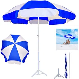 bluebuds 42in/7ft Outdoor Garden Big Size Umbrella With Stand For Hotels Beach And Shop Umbrella-picture-18
