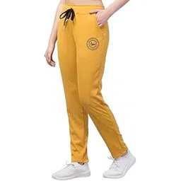 bluecon Women's Plain Solid Regular Fit Straight Leg Open Bottom Polyester Track Pant/Plazo Pant with Brand Logo-picture-12