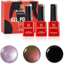Bluesky Gel Nail Polish Set Mini Trio Set Cat Eye Set Queen Mary/Chameleon cat eye 5D 03/80518 black gel polish-picture-50