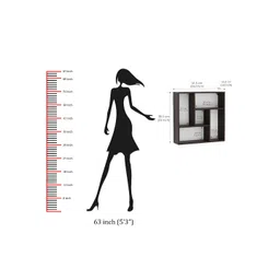 bluewud Javis Brown Wooden Basic Wall Shelf image 5