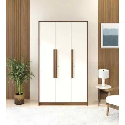 bluewud Maltein 3 Door Wardrobe In Brown Maple Finish-picture-30