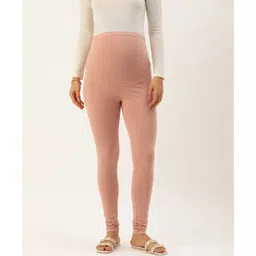 Blush 9 Solid Over The Bump Leggings - Peach-picture-26