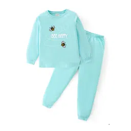 BLUSHES Kids Bee Honey Printed Pure Cotton Round Neck Night Suits-picture-51