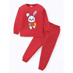 BLUSHES Kids Dancing Rabbit Printed Pure Cotton Night Suit-picture-37