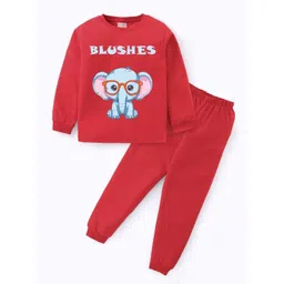 BLUSHES Kids Elephant Glasses Printed Pure Cotton Night Suit-picture-38