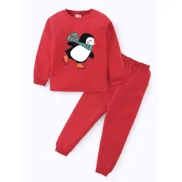 BLUSHES Kids Graphic Printed Pure Cotton Night Suit-picture-27