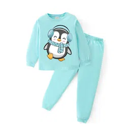 BLUSHES Kids Penguin Printed Pure Cotton Round Neck Night Suits-picture-35