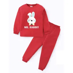 BLUSHES Kids Printed Pure Cotton Round Neck Night Suit-picture-30