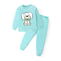 BLUSHES Kids Printed Pure Cotton Top With Joggers Night Suit-picture-55