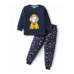 BLUSHES Kids Printed Round Neck Pure Cotton T-Shirt With Jogger-picture-32