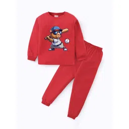 BLUSHES Kids Printed Round Neck Short Sleeves Night suit-picture-46