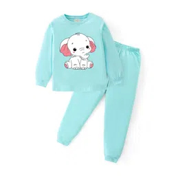 BLUSHES Kids Pure Cotton Printed Round Neck Night Suits-picture-31