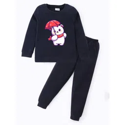 BLUSHES Kids Umbrella Bear Printed Pure Cotton Night Suit-picture-36