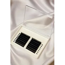 BLUSHIA Flat Eyelash Extension, Ellipse Lash Extensions 0.07 Fast Fanning 10MM D Curl 16 Rows Matte Black Eyelash Extension for Salon Use-picture-48