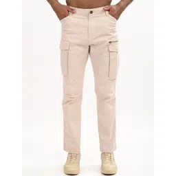 BLVNK Men Relaxed Fit Cargo Trousers-image-14