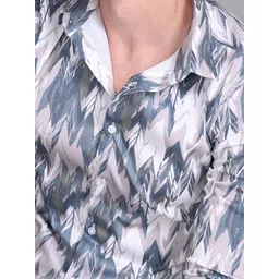 BLVNK Printed Spread Collar Cotton Shirt image 2