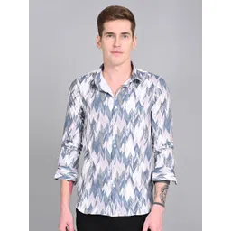 BLVNK Printed Spread Collar Cotton Shirt image 1