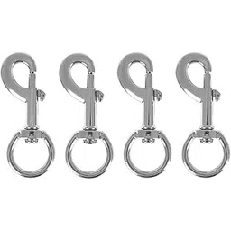 BMFTRRI Swivel Snap Hooks Clips 4 Pcs Zinc Alloy Outdoor Flagpole Hardware Accessories Heavy Duty Metal, Clips for Flag, Dog Leash, Key Chain, Leather Craft(Silver)-picture-29