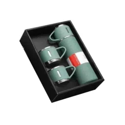 BMR 500ml Steel Green Hot &a; Cold Vacuum Flask Bottle with 3 Cups (Pack of 3)-picture-43