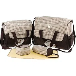bnf Bnf® 5pcs Baby Diaper Nappy Changing Mat Bags Tote Mummy Handbag Coffee Baby | Diapering | Diaper Bags-picture-36