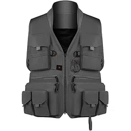 bnf BNF® Multi Pocket Photography Fishing Vest Jacket Waistcoat Gray L-Sporting Goods | Fishing | Clothing, Shoes & Accessories | Vests-picture-41