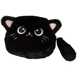 bnf Kawaii Cat Face Coin Purse Multipurpose Cartoon for Kids Boys Girls Children Black|Wallets|Clothing Shoes & Accessories-picture-19