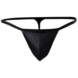 bnf Men PU Leather G-String Thongs Underwear | Stylish and Comfortable Briefs Soft Breathable Nylon Spandex Fabric for Optimal Fit | Durable Faux Leather Design Underpants Black-picture-25