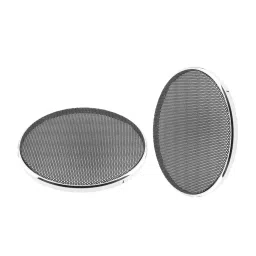 bnf® 2pc Speaker Decorative Circle Black Protective Cover Grille Mesh 6.5inch image 4