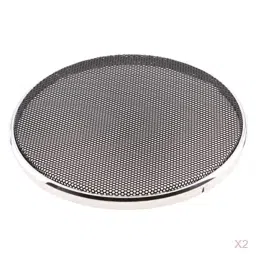 bnf® 2pc Speaker Decorative Circle Black Protective Cover Grille Mesh 6.5inch image 5