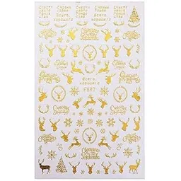Bnf® 3xReindeer Snowflake Nail Stickers Christmas Decals Snowflake+Reindeer-picture-48