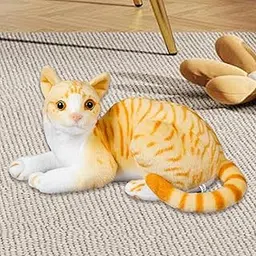 Bnf® Cat Plush Toy Kids Room Decor Snuggling Plush Cat Doll for Adults Boys Girls Yellow 25cm Baby | Toys for Baby | Plush Baby Toys-image-33