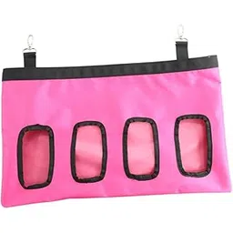 BNF® Hay Bag Holder Hamster Rabbit Feeder Bag for Horse Rabbit Feeding Food Grass Rose red|1 Hay Bag-picture-25