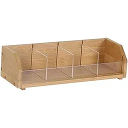 BNF®Bamboo Tea Bag Organizer Practical Storage Holder for Cabinet Kitchen Office 1 Layer|Home & Garden | Kitchen Storage & Organization |1 Tea Organizer-picture-10