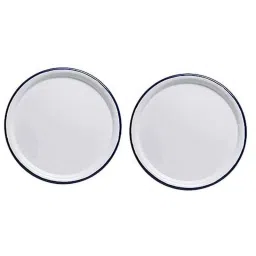 BNR Exports White Enameled Big Solid Plate Rice Thali, BNRMG5 (Pack of 2 Pcs)-picture-28