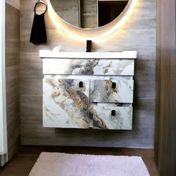 bobbyexport Wall Hang 24" Wash Basin Vanity HDHMR Cabinet For Bathroom BEWH2 Wall Hung Basin-picture-3