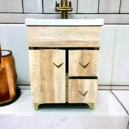 bobbyexport Wood Finish freestanding Wash Basin Vanity HDHMR Wood Wash Basin Cabinet Table Top Basin-picture-17