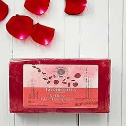 Bodhichitta Red Rose Glycerin Soap Base |100% Pure Organic & Natural | Paraben, SLS, Chemical Free | Melt & Pour Soap Base Bar For Soap Making 500gm-picture-16