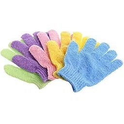 Body Bath Scrubber Cleaner Rubber Gloves Spa Massage -2 Pair, Random Color-picture-13