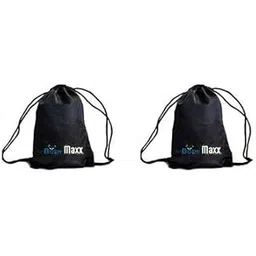 body maxx Drawstring Waterproof Backpacks Colorful Swimming Bags Backpack School Tote Gym Bag Sport - Pack of 2 (Black)-picture-10