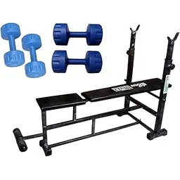 Body Maxx Multi 4 in 1 Bench Press (Incline Decline Flat Abs) with 16 Kg Dumbells Sets-image-8