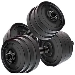 BODY MAXX PVC Dumbells Set, 20kg, Adjustable, Black-image-26