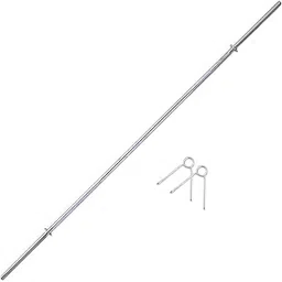BODY MAXX Steel 20mm Straight Weight Bar with 2 Spring Locks, 5ft-picture-24
