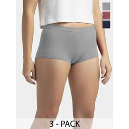 Body Mechanics Pack of 3 Cotton Mid-Rise Boy Shorts Briefs-picture-14