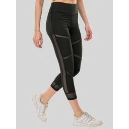 Body Smith Women High-Rise Anti-Odour Active Mesh Ankle Length Sports Tights-picture-46
