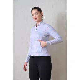 Body Smith Women Multi-Color High Neck Printed Light Jacket-picture-15